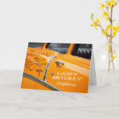 ハッピーバースデー改造甥。 カード (黄色い花)