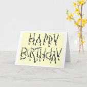 ハッピーバースデー攻撃 カード (黄色い花)