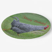 ハッピーバースデー散歩鶏 ペーパープレート (アングル)