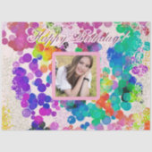 ハッピーバースデー数々のカラー抽象芸術《写真》ぼけ味写真 薄葉紙 (正面)