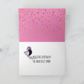 ハッピーバースデー文字と紙吹雪 カード (内部)