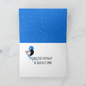 ハッピーバースデー文字と金ゴールド紙吹雪 カード (内部)