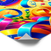 ハッピーバースデー文字 ポスター (角)