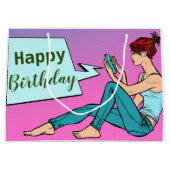 ハッピーバースデー文字 ラージペーパーバッグ (正面)