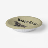 ハッピーバースデー文学テーマブラックオールドタイプライター ペーパーボウル (傾斜あり)
