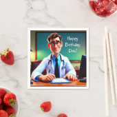 ハッピーバースデー文書 スタンダードカクテルナプキン (インサイチュ)