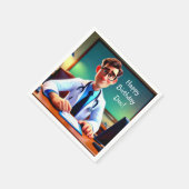 ハッピーバースデー文書 スタンダードカクテルナプキン (角)