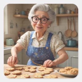 ハッピーバースデー文法 スクエアシール