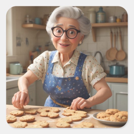 ハッピーバースデー文法 スクエアシール (正面)