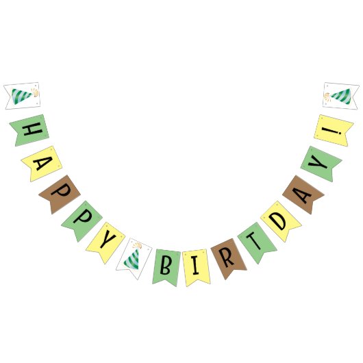 ハッピーバースデー旗 バンティングフラッグ (全)