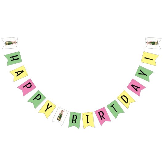 ハッピーバースデー旗 バンティングフラッグ (全)