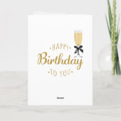 ハッピーバースデー日 – 折り畳みグリーティングカード カード (裏面)