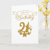 ハッピーバースデー日 – 折り畳みグリーティングカード カード (黄色い花)