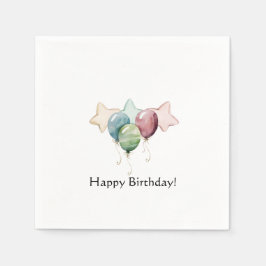 ハッピーバースデー星と風船 スタンダードカクテルナプキン