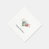 ハッピーバースデー星と風船 スタンダードカクテルナプキン (角)