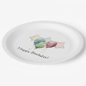 ハッピーバースデー星と風船 ペーパープレート (アングル)