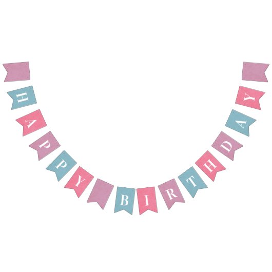 ハッピーバースデー春の色のバカスタムントフラグ バンティングフラッグ (全)
