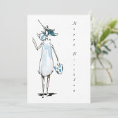 ハッピーバースデー昼食を共にする女性カード カード (スタンド正面)