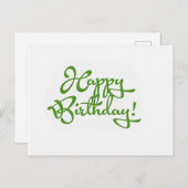 ハッピーバースデー書道デザイン シーズンポストカード (正面/裏面)