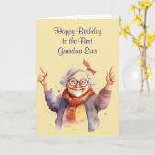 ハッピーバースデー最高のおばあちゃんエバーおもしろい カード (黄色い花)