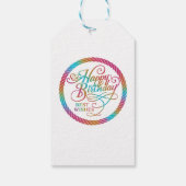 ハッピーバースデー最高のウィズレインボーグロー | ギフトタグ (裏面)