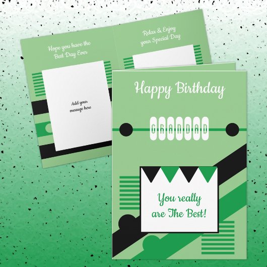 ハッピーバースデー最高のグランドグリーンとブラック カード
