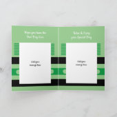 ハッピーバースデー最高のグランドグリーンとブラック カード (内部)