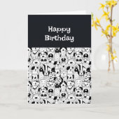 ハッピーバースデー最高のドッグ・ゴー・フレンド カード (黄色い花)