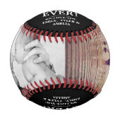 ハッピーバースデー最高のパパエバーフォトコラージュ 野球ボール (正面)