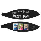 ハッピーバースデー最高のパパ3 Photo Collage Black バスケットボール (パネル)