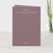 ハッピーバースデー最高のパパ、ワールドブラウンブルー カード (裏面)