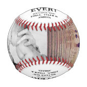 ハッピーバースデー最高のパパEver Photo Collage 野球ボール (正面)