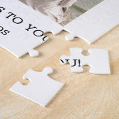 ハッピーバースデー最高のフレンド4フォトコラージュ ジグソーパズル (側面)