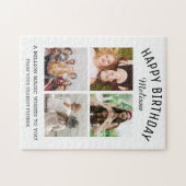 ハッピーバースデー最高のフレンド4フォトコラージュ ジグソーパズル (横)