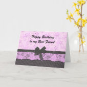 ハッピーバースデー最高の友 カード (黄色い花)