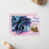 ハッピーバースデー最高の友 ノートカード (正面/裏面インサイチュ)