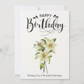 ハッピーバースデー最高の友 招待状 (正面)