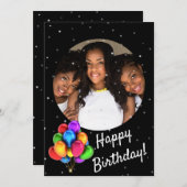 ハッピーバースデー最高の友 招待状 (正面/裏面)