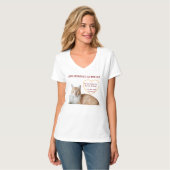 ハッピーバースデー最高の猫のママ 写真 猫の名前 Tシャツ (正面フル)
