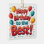 ハッピーバースデー最高の セラミックオーナメント (右)