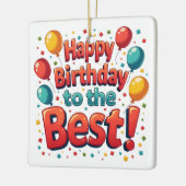 ハッピーバースデー最高の セラミックオーナメント (左)
