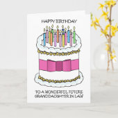 ハッピーバースデー未来孫娘 カード (黄色い花)