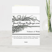 ハッピーバースデー本好き、願いのボリューム カード (裏面)