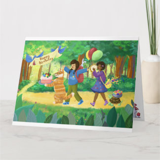 ハッピーバースデー林パーティー カード