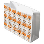 ハッピーバースデー柴犬オリジナル大型ギフトバッグ ラージペーパーバッグ (正面アングル)