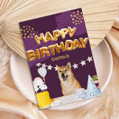 ハッピーバースデー柴犬バルーンカード カード