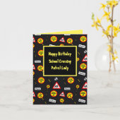 ハッピーバースデー校横断パトロール カード (黄色い花)