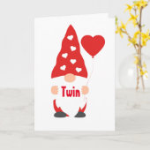 ハッピーバースデー格言のスタイルが私の「ツイン」カードに カード (黄色い花)