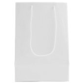 ハッピーバースデー格言イン花 ミディアムペーパーバッグ (裏面)