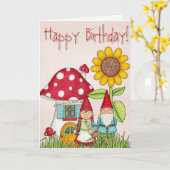 ハッピーバースデー格言カード カード (黄色い花)